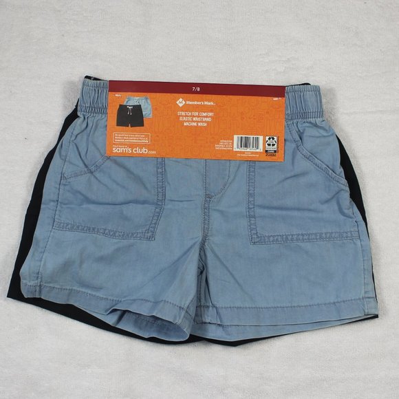 Member's Mark 2-PACK Girl's 7/8 Elastic Waist Woven Shorts - Picture 2 of 5